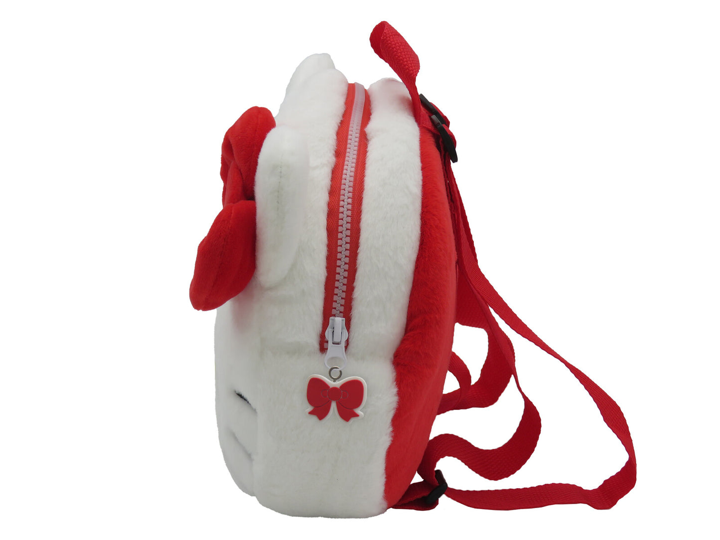 Hello Kitty Plüschrucksack Kinder Rucksack kuschelig mit Reißverschluss