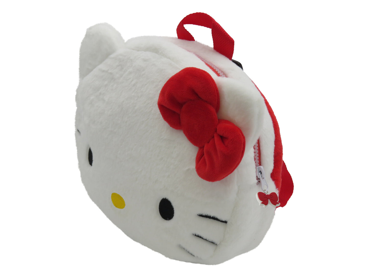 Hello Kitty Plüschrucksack Kinder Rucksack kuschelig mit Reißverschluss