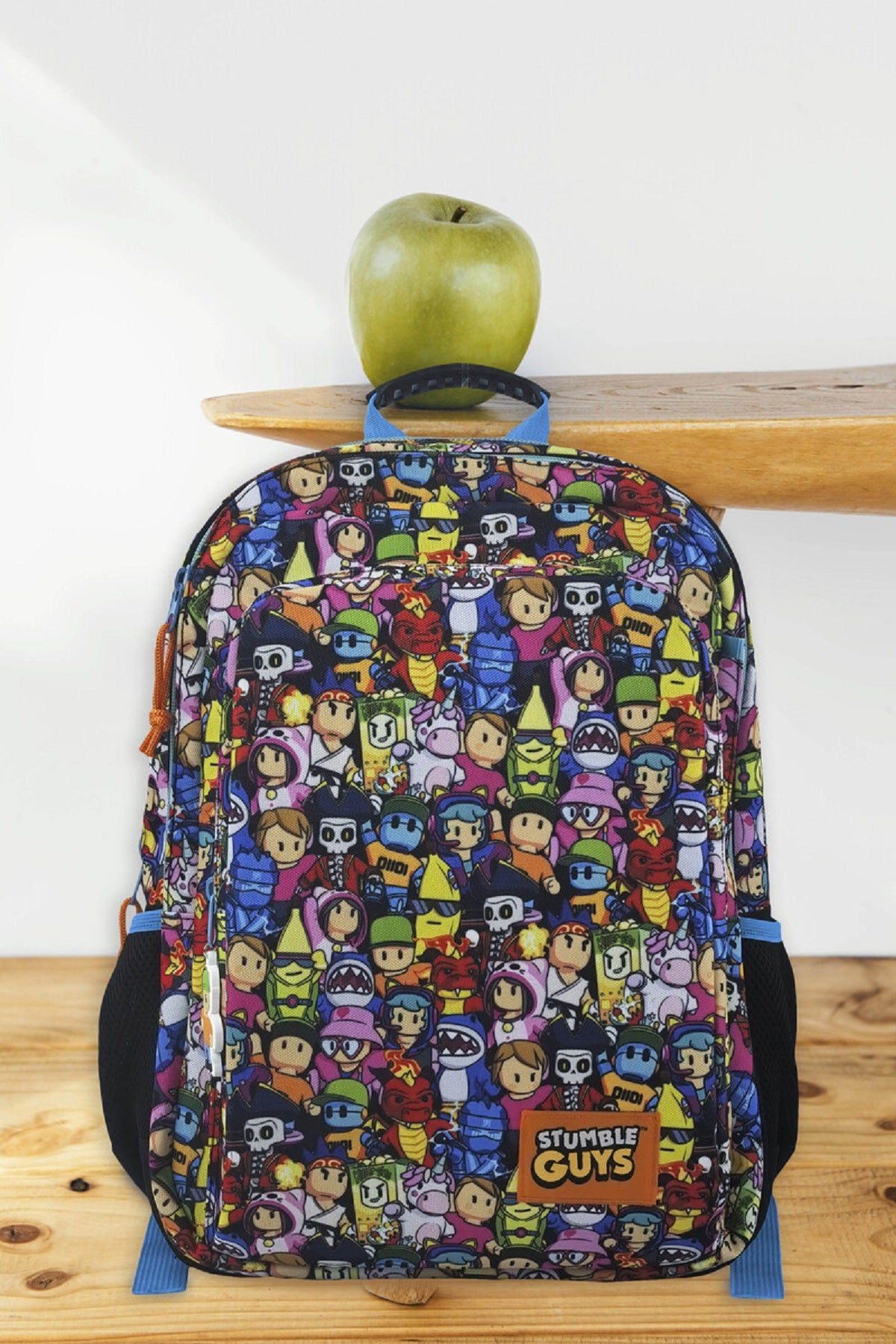 Stumble Guys Schulrucksack Kinder Rucksack 42 cm mit Fronttasche und Seitennetz