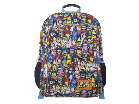 Stumble Guys Schulrucksack Kinder Rucksack 42 cm mit Fronttasche und Seitennetz