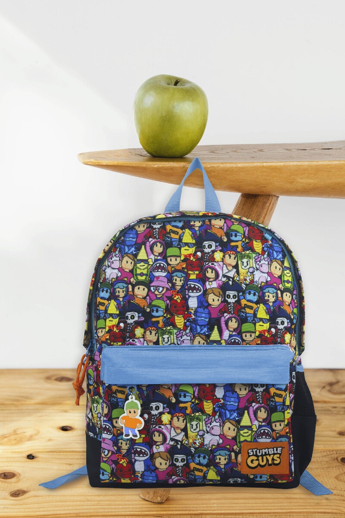 Stumble Guys Schulrucksack Kinder Rucksack 42 cm mit Fronttasche und Seitennetz