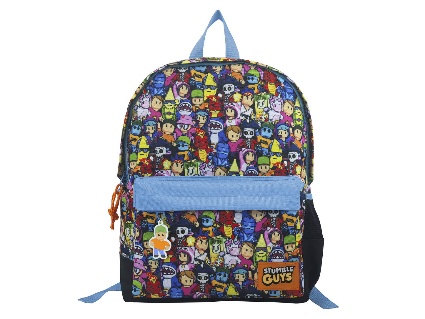 Stumble Guys Schulrucksack Kinder Rucksack 42 cm mit Fronttasche und Seitennetz