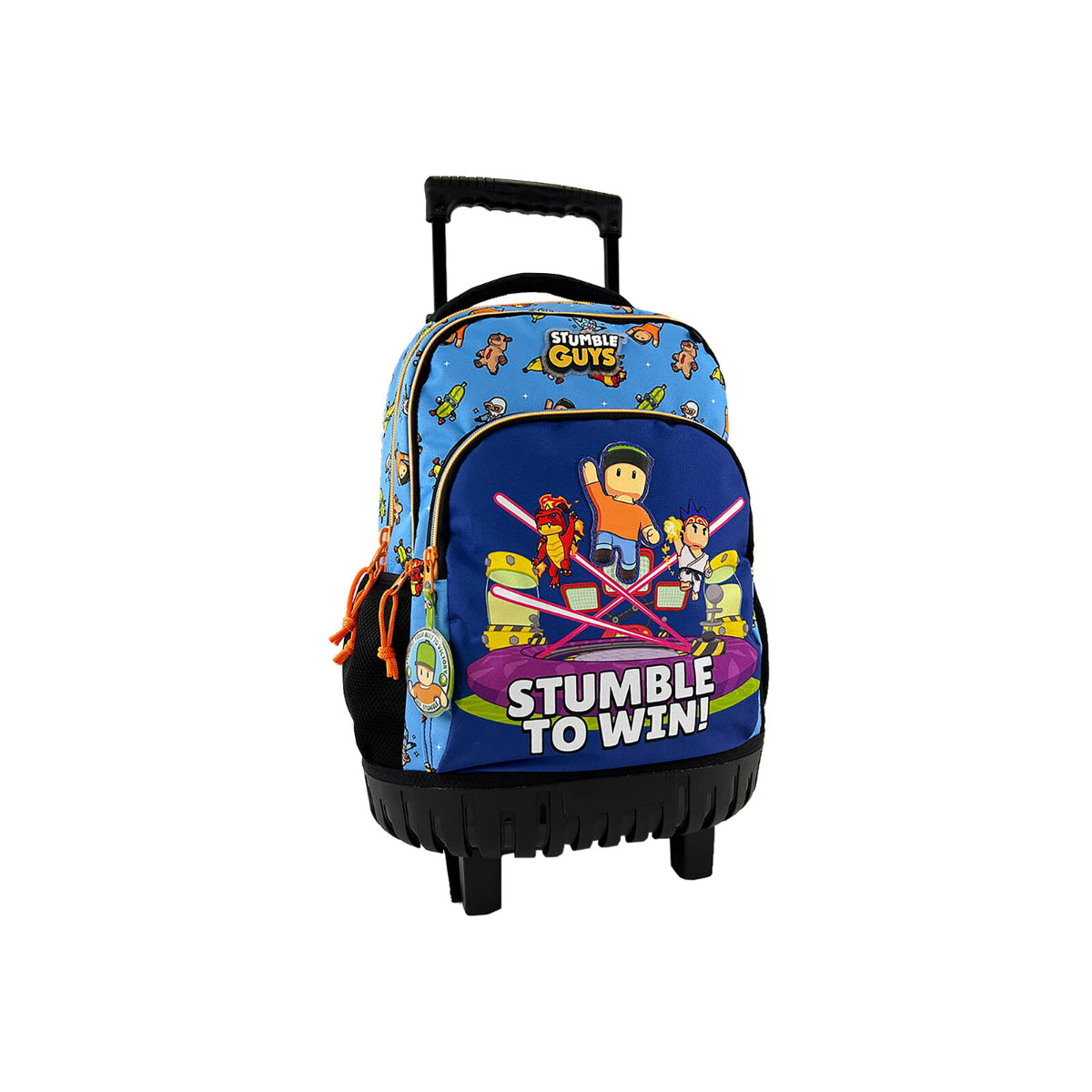 Stumble Guys Mochila Trolley Rucksack mit Rollen Schule Ausflug Reise