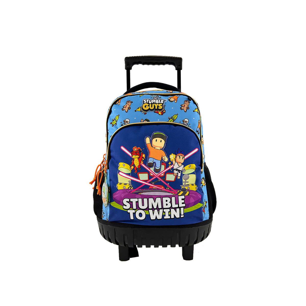 Stumble Guys Mochila Trolley Rucksack mit Rollen Schule Ausflug Reise