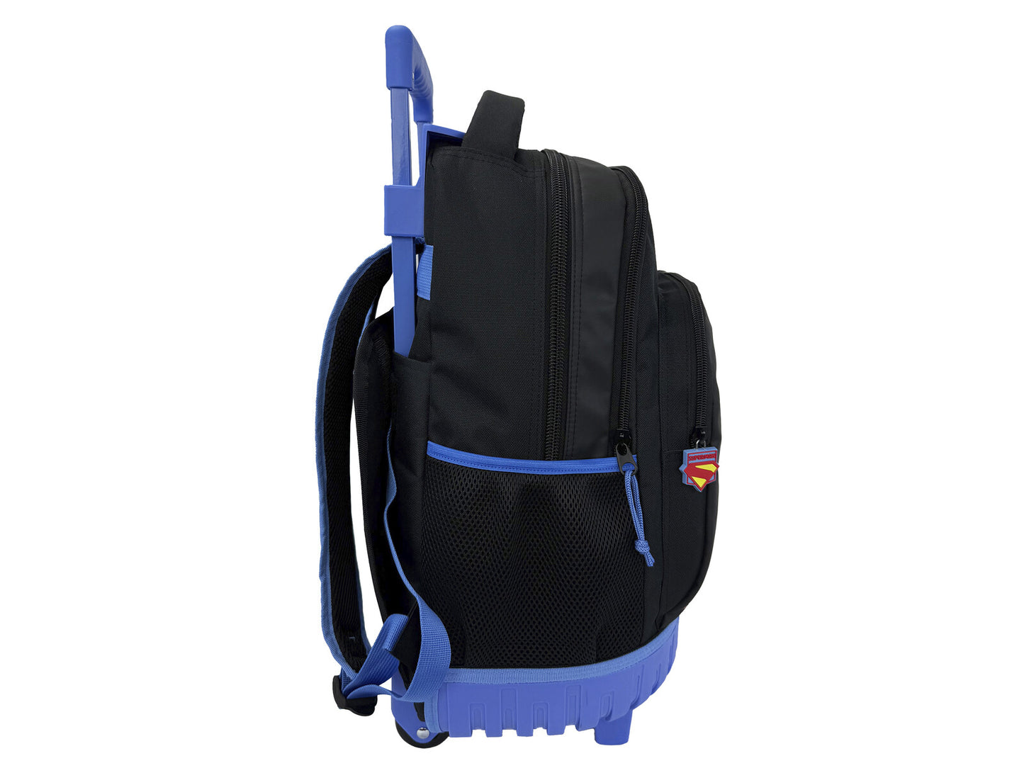 Superman Schulrucksack Trolley Kinder Rucksack mit 3 Fächern gepolstert Schwarz