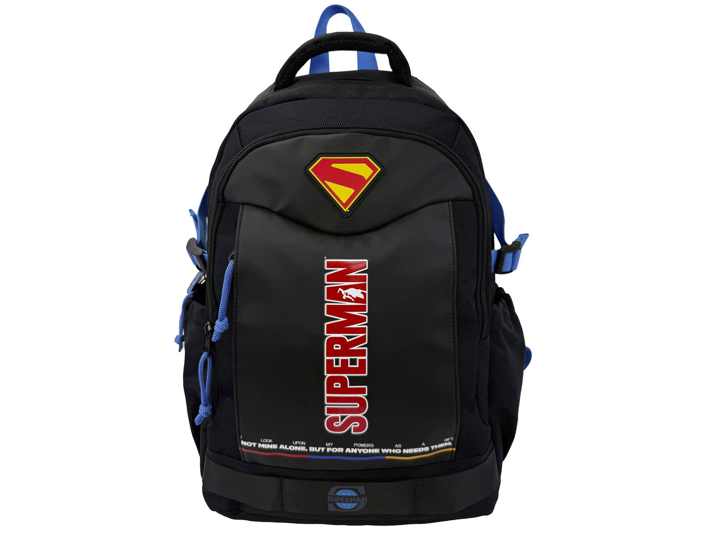 Superman Kinder Rucksack Schulrucksack mit 3 Fächern