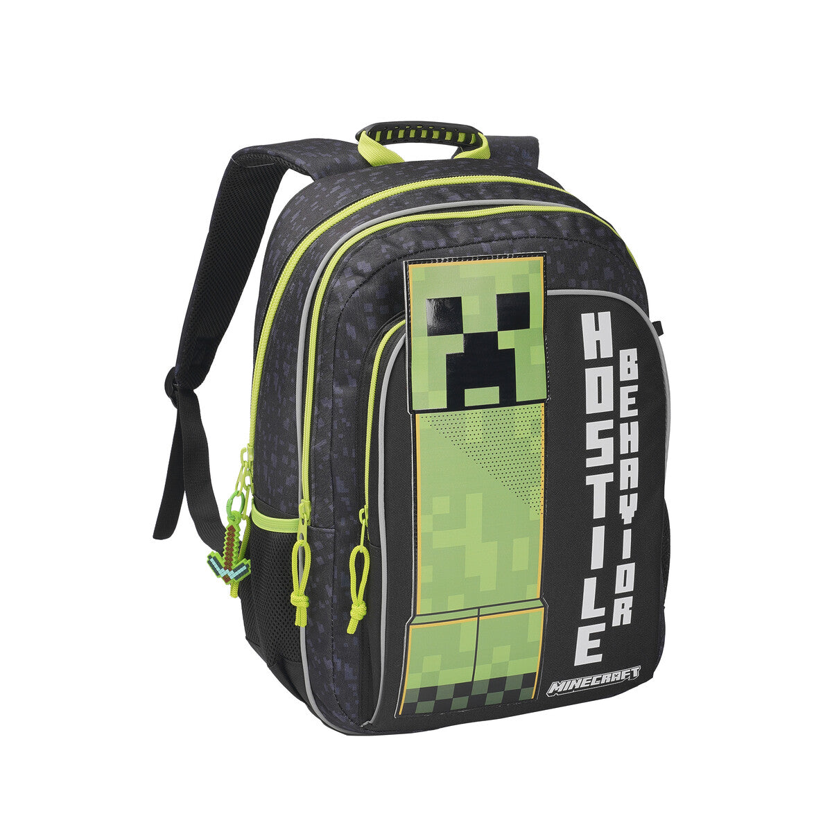 Minecraft Kinderrucksack Rucksack mit Fronttasche und Seitennetzen