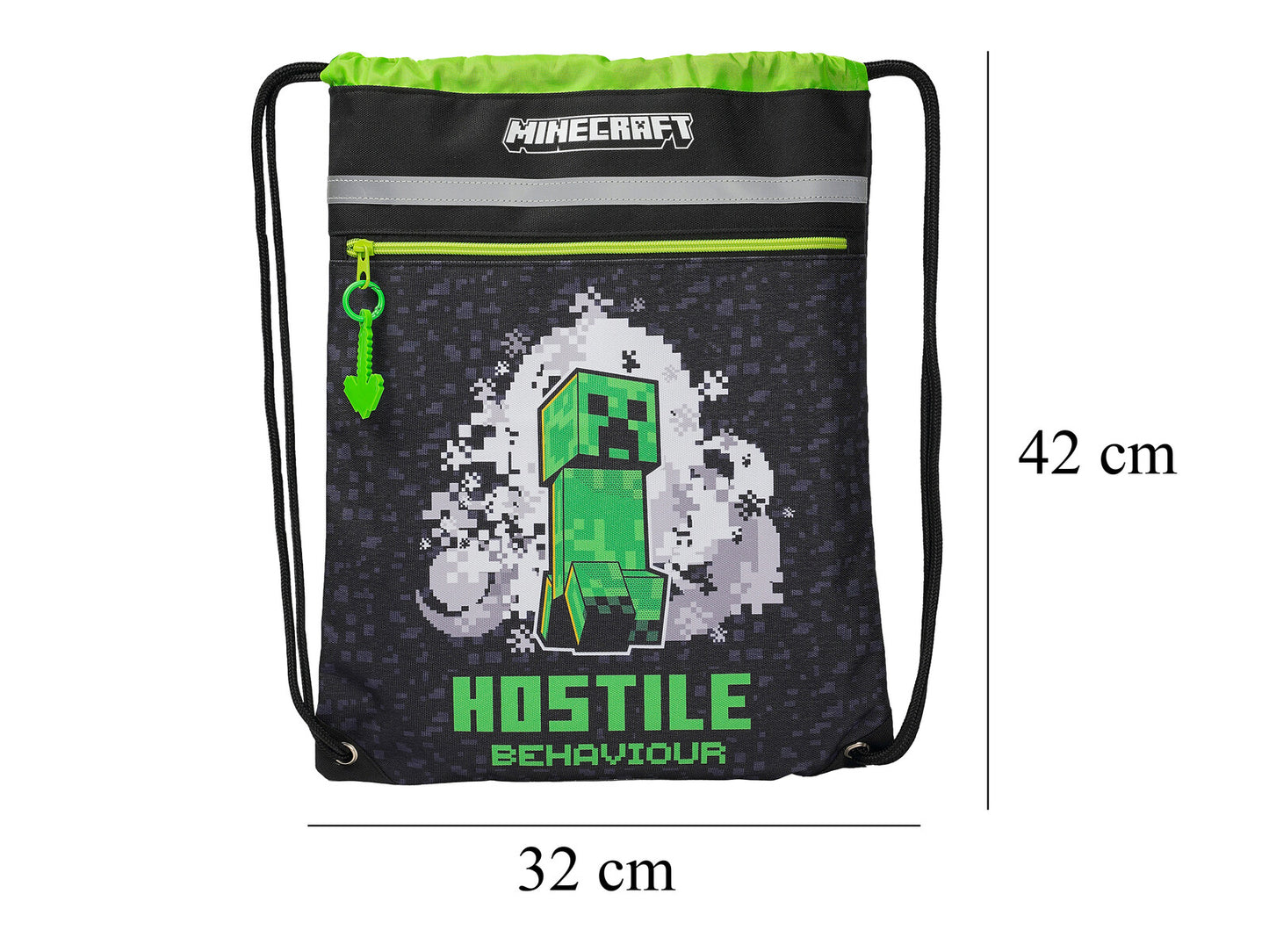 Minecraft Turnbeutel 42 × 32 cm Sportbeutel Kinder mit Kordelzug