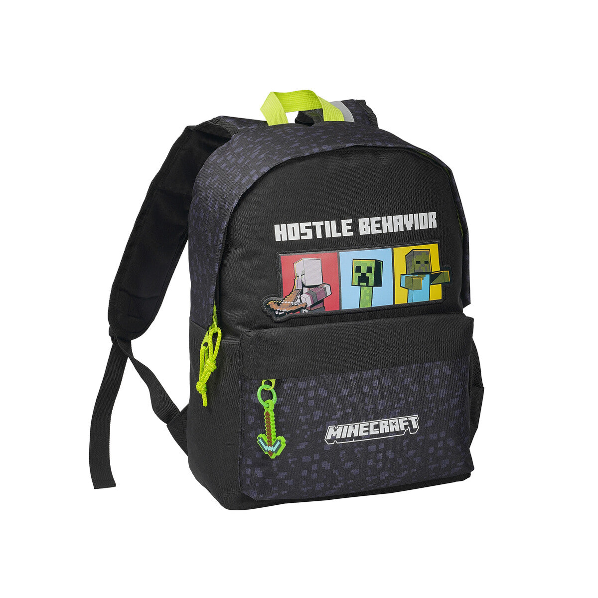 Minecraft Kinderrucksack Rucksack mit Fronttasche und Seitennetzen