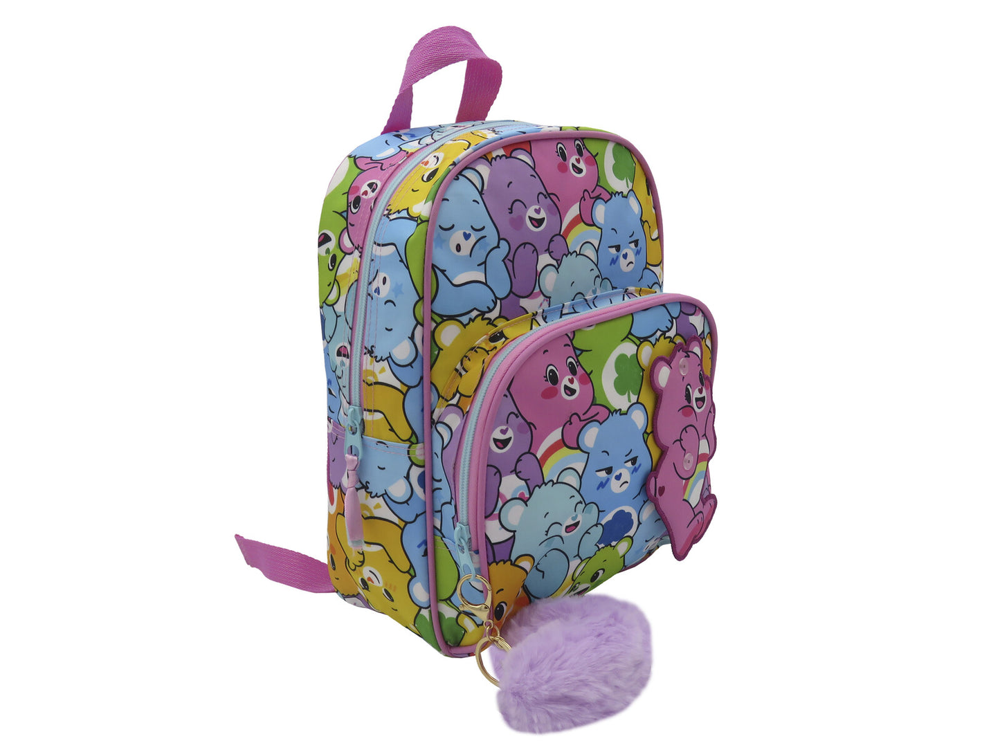 Die Glücksbärchis Kinder Rucksack Kindergartenrucksack mit Fronttasche Hauptfach und Seitennetz