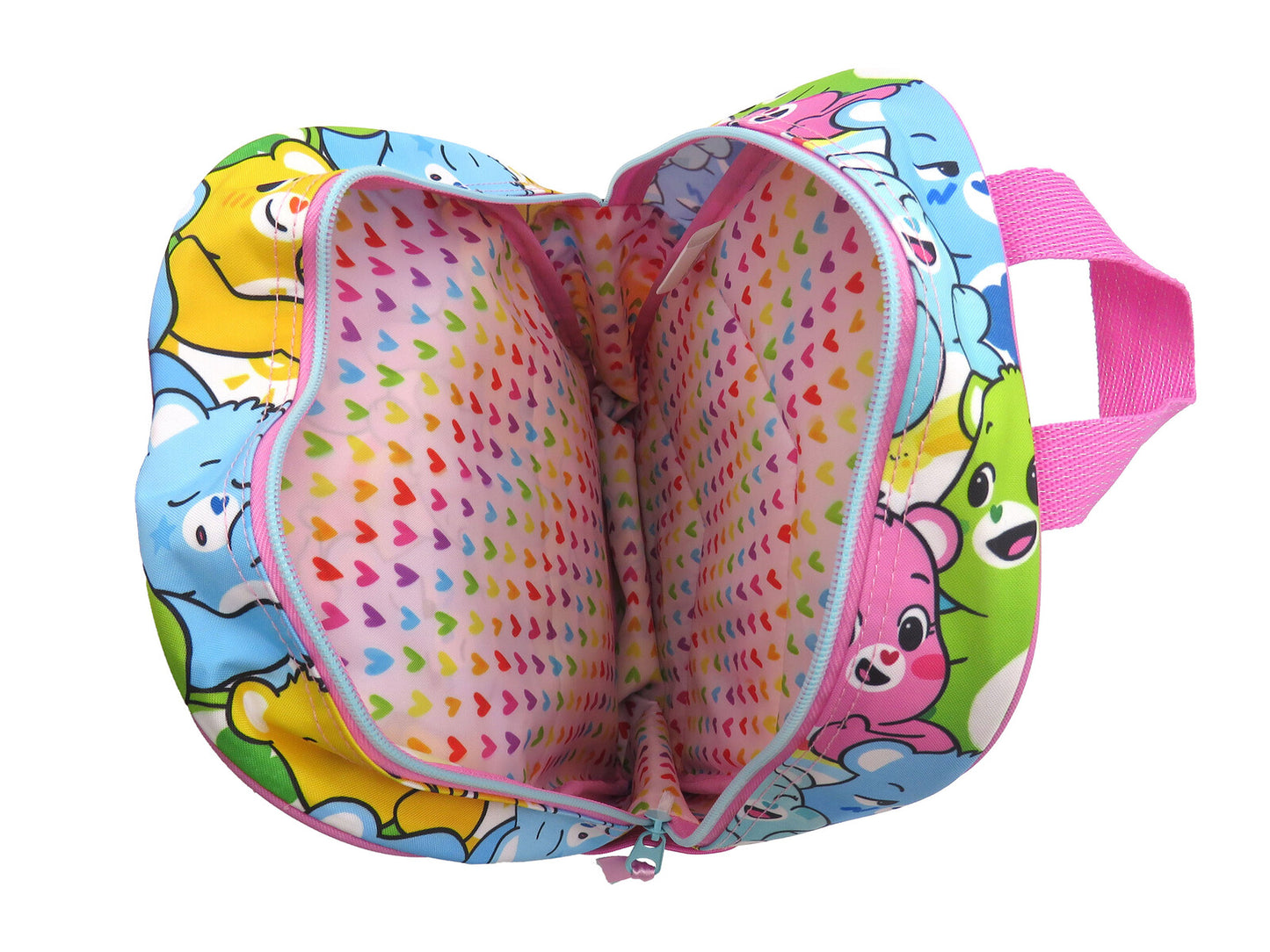 Die Glücksbärchis Kinder Rucksack Kindergartenrucksack mit Fronttasche Hauptfach und Seitennetz
