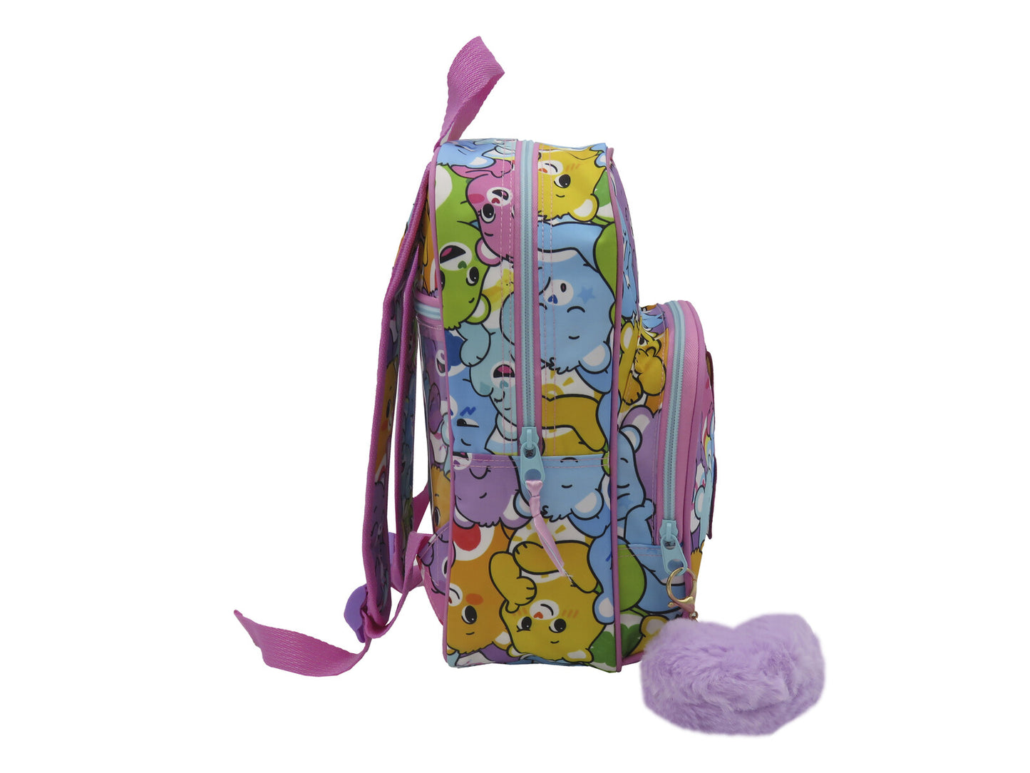 Die Glücksbärchis Kinder Rucksack Kindergartenrucksack mit Fronttasche Hauptfach und Seitennetz