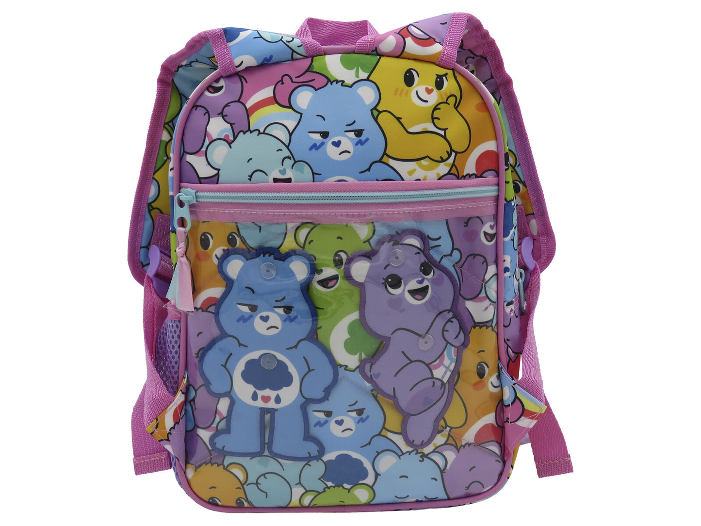 Die Glücksbärchis Kinder Rucksack Kindergartenrucksack mit Fronttasche Hauptfach und Seitennetz
