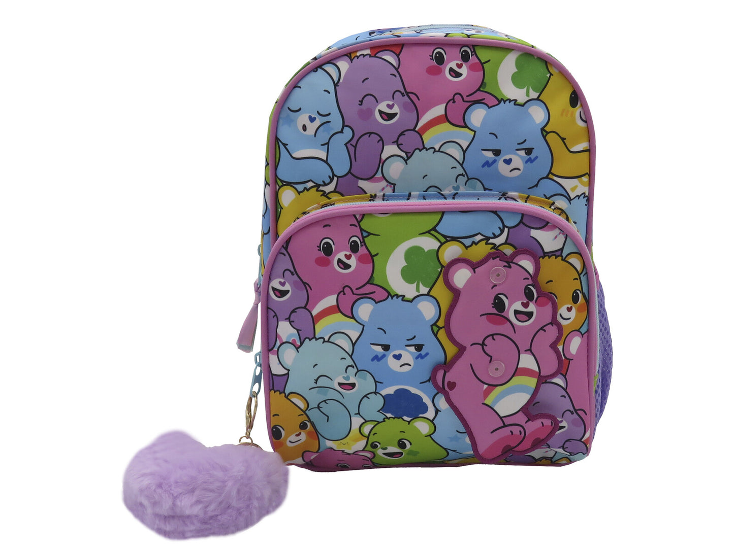 Die Glücksbärchis Kinder Rucksack Kindergartenrucksack mit Fronttasche Hauptfach und Seitennetz