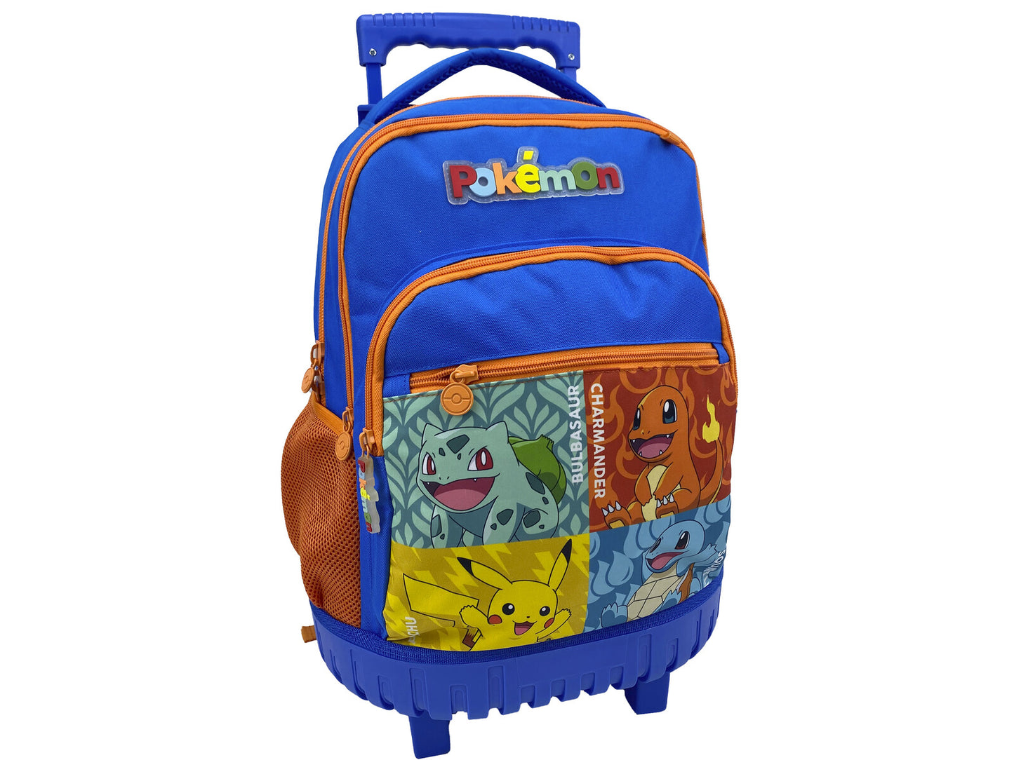 Pokémon Trolley Rucksack Kinder 52 cm Schulrucksack mit Rollen Teleskopgriff 3 Fächer