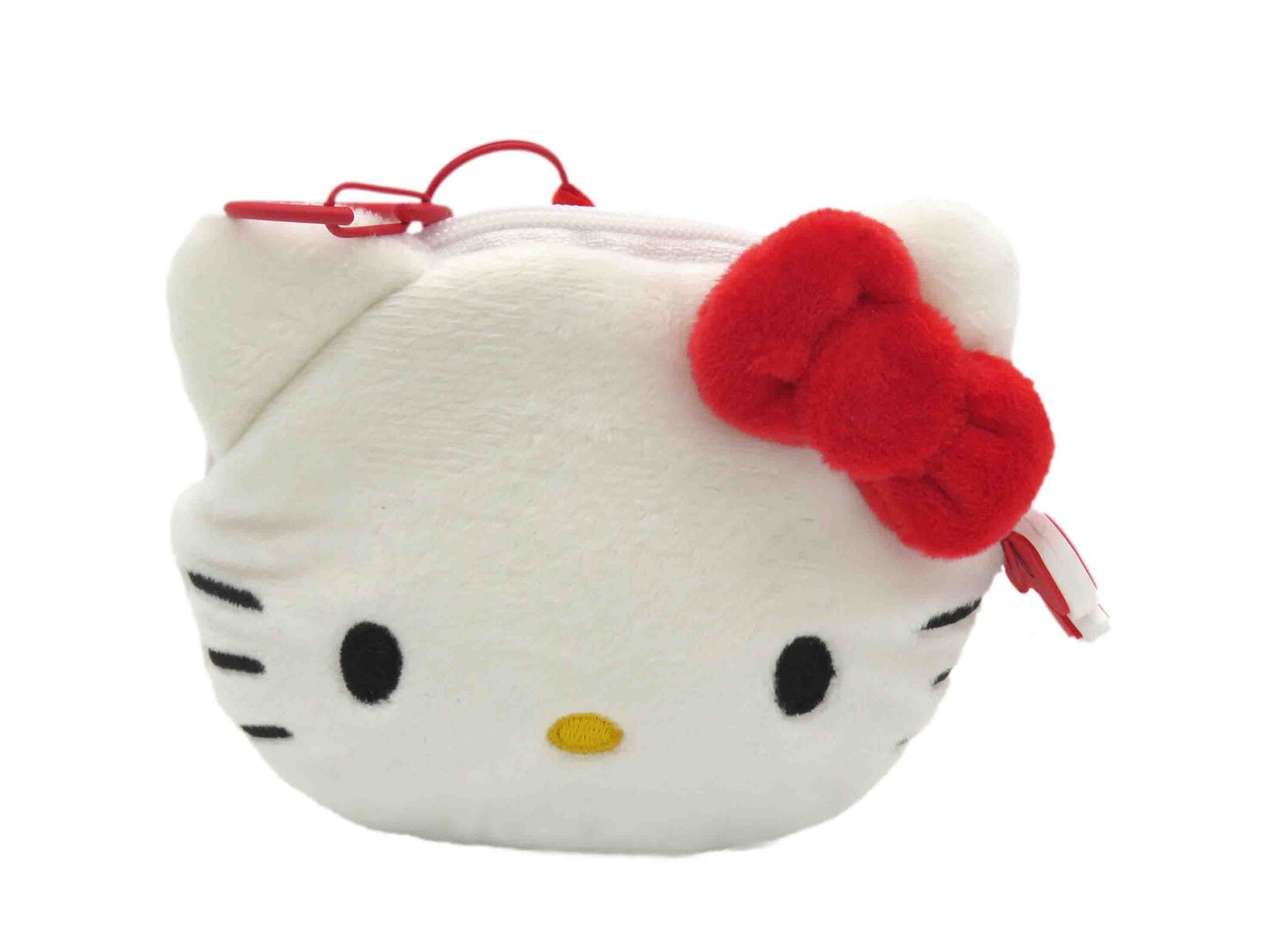 Hello Kitty Plüsch Geldbörse mit Reißverschluss und Karabiner