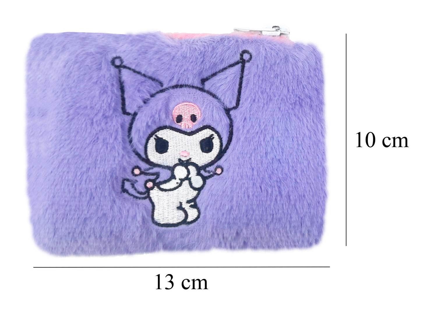 Hello Kitty Kuromi Plüsch Geldbörse mit Karabiner Reißverschluss