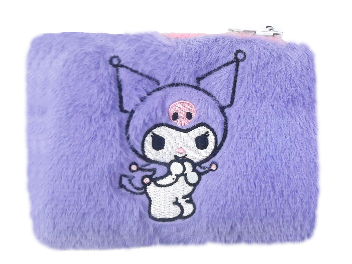 Hello Kitty Kuromi Plüsch Geldbörse mit Karabiner Reißverschluss