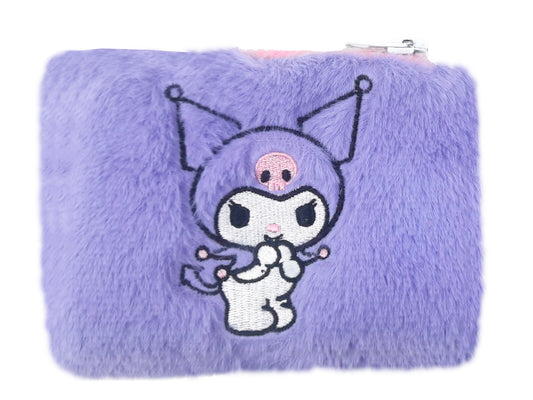 Hello Kitty Kuromi Plüsch Geldbörse mit Karabiner Reißverschluss