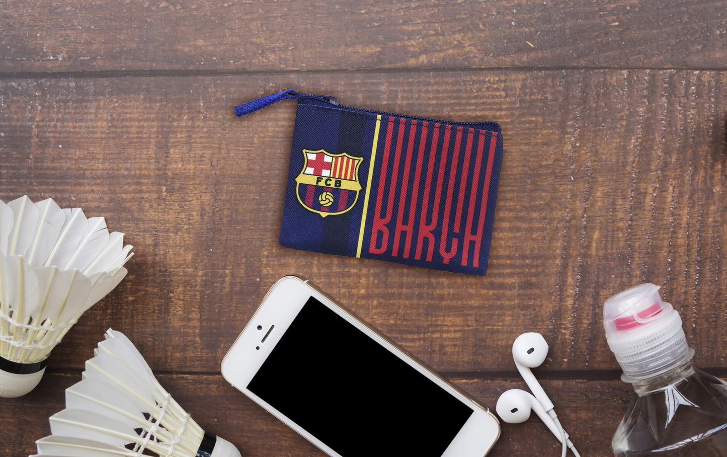 FC Barcelona Geldbörse rechteckiges Portemonnaie 12,5 × 9 cm