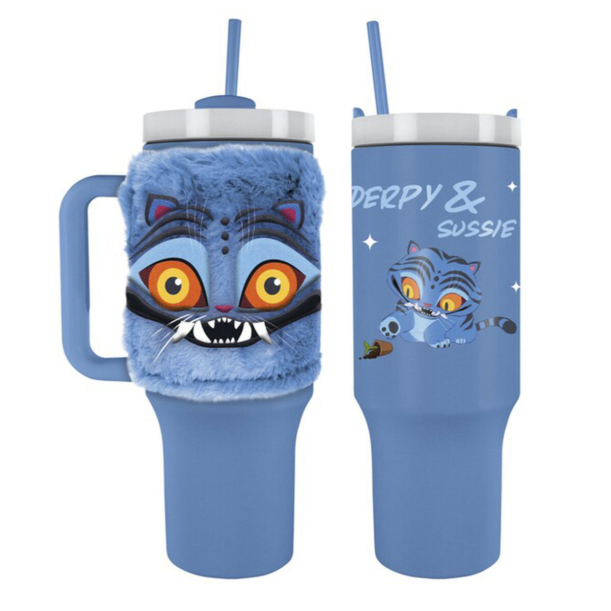 K-Pop Demon Hunters Derpy Trinkbecher mit Plüschhülle 1,2 L