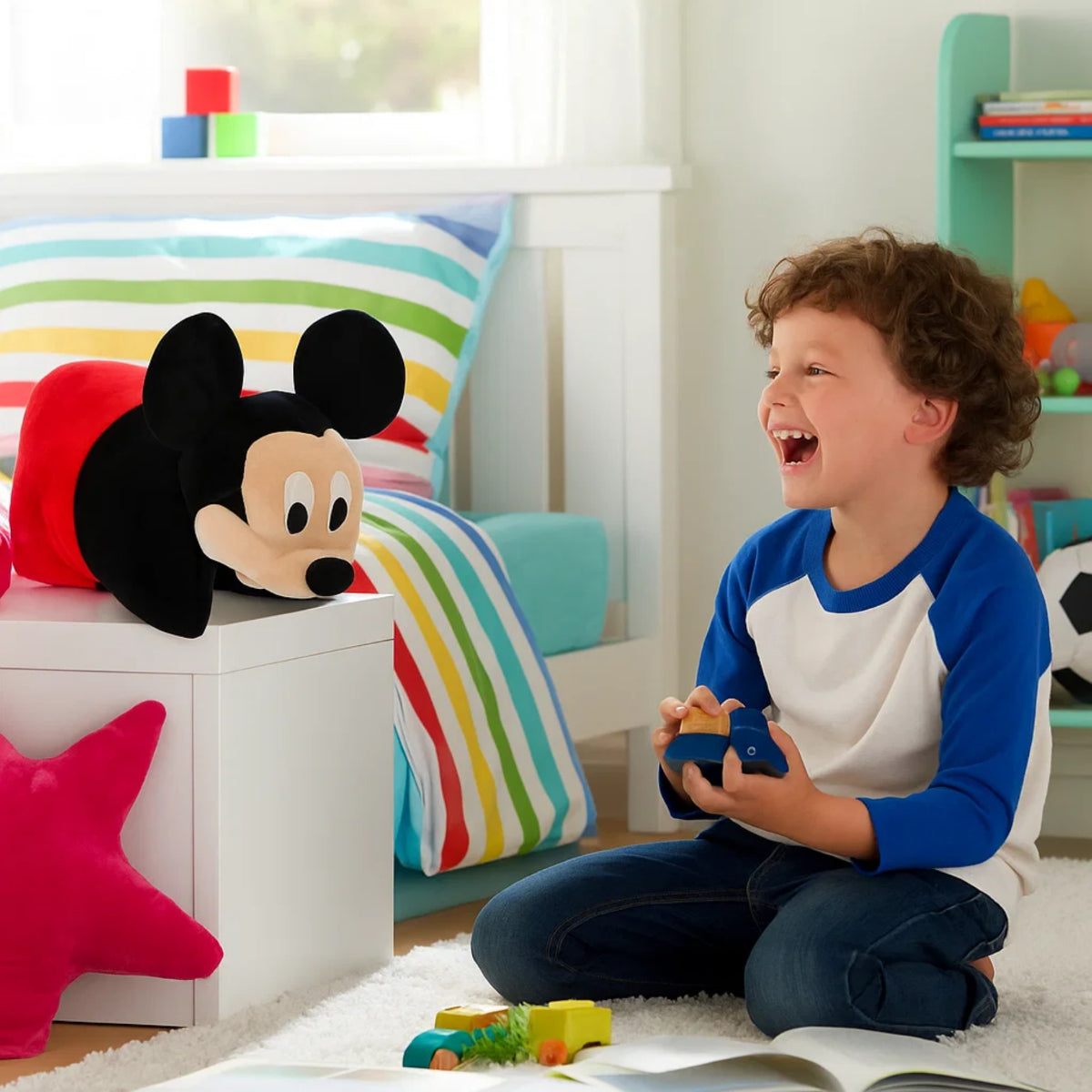 Disney Mickey Mouse Dekokissen Zierkissen Kopfkissen Wohnzimmer Dekoration Couch Bett
