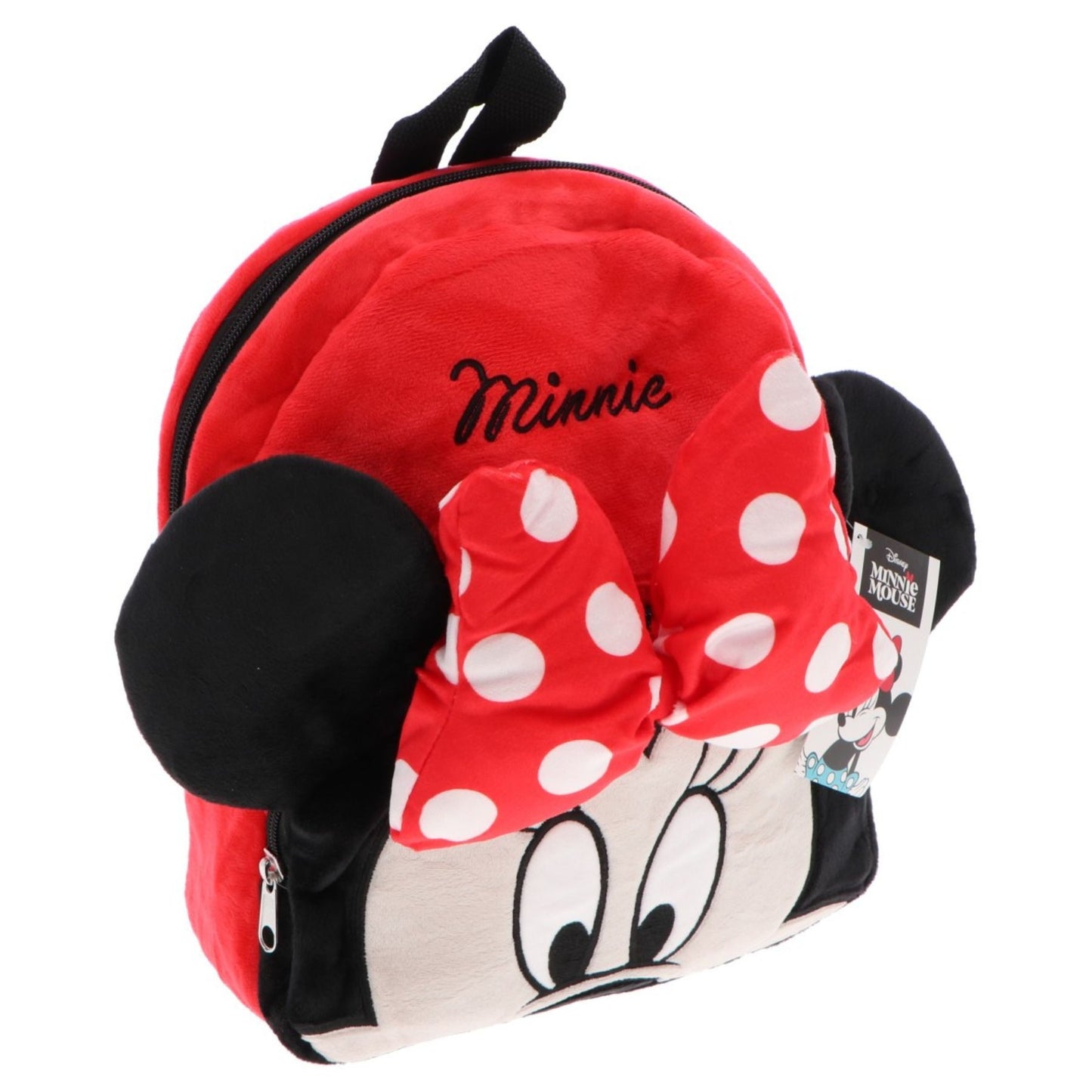 Disney Minnie Mouse Kinder Rucksack aus weichem Plüschmaterial 3 bis 12 Jahre