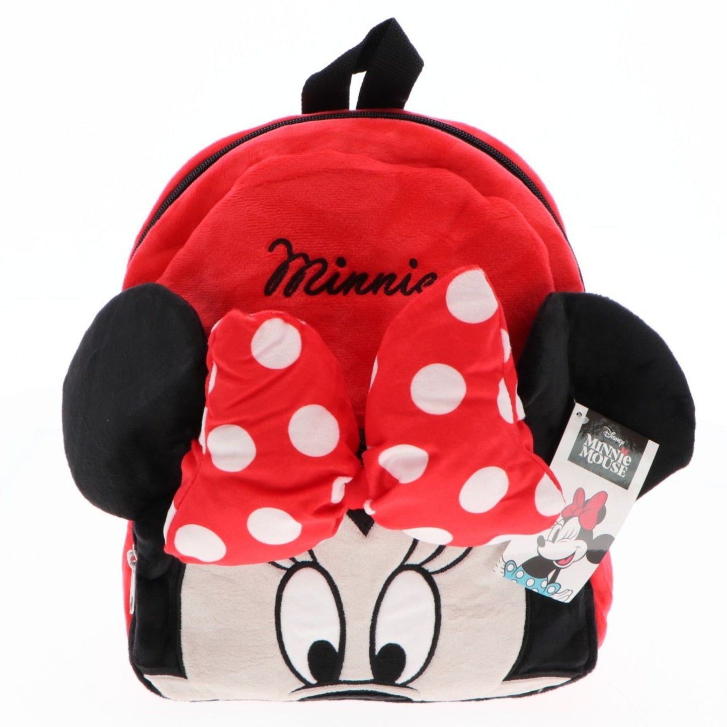 Disney Minnie Mouse Kinder Rucksack aus weichem Plüschmaterial 3 bis 12 Jahre