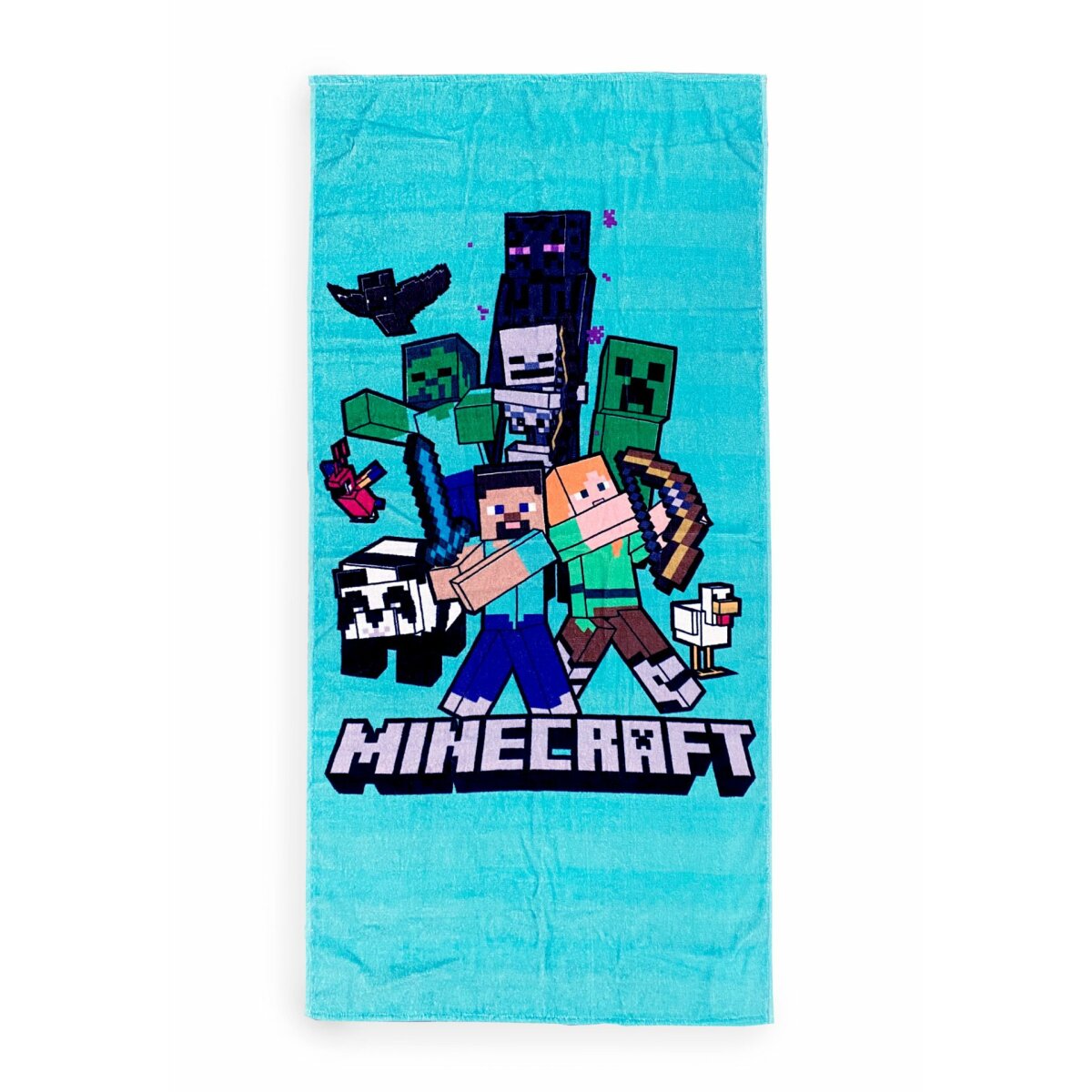 Minecraft Strandhandtuch Kinderhandtuch Baumwolle Strandtuch für Kinder 70x140 cm