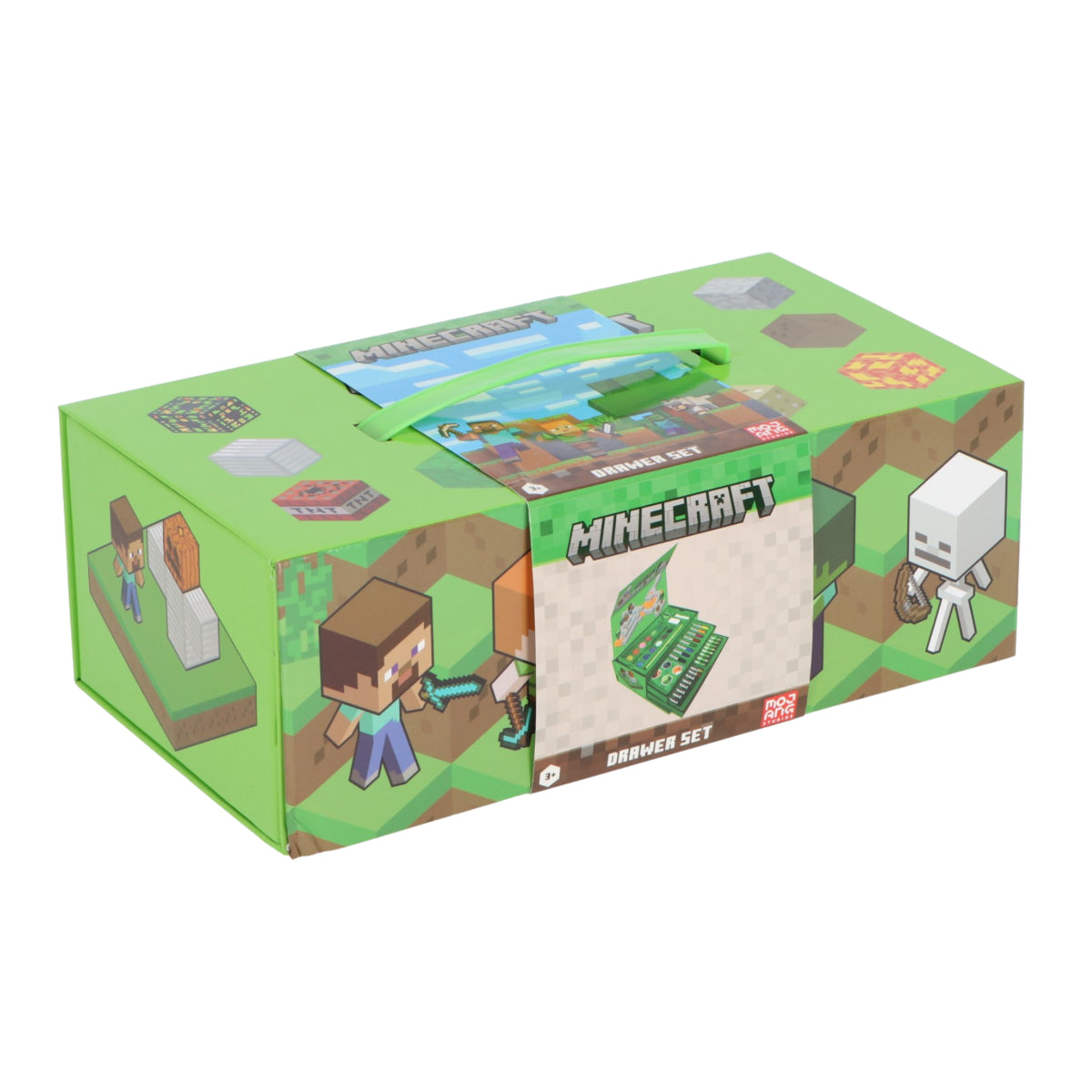 Minecraft Malkoffer für Kinder – Kreativset mit Stiften, Farben und Wasserfarbkasten