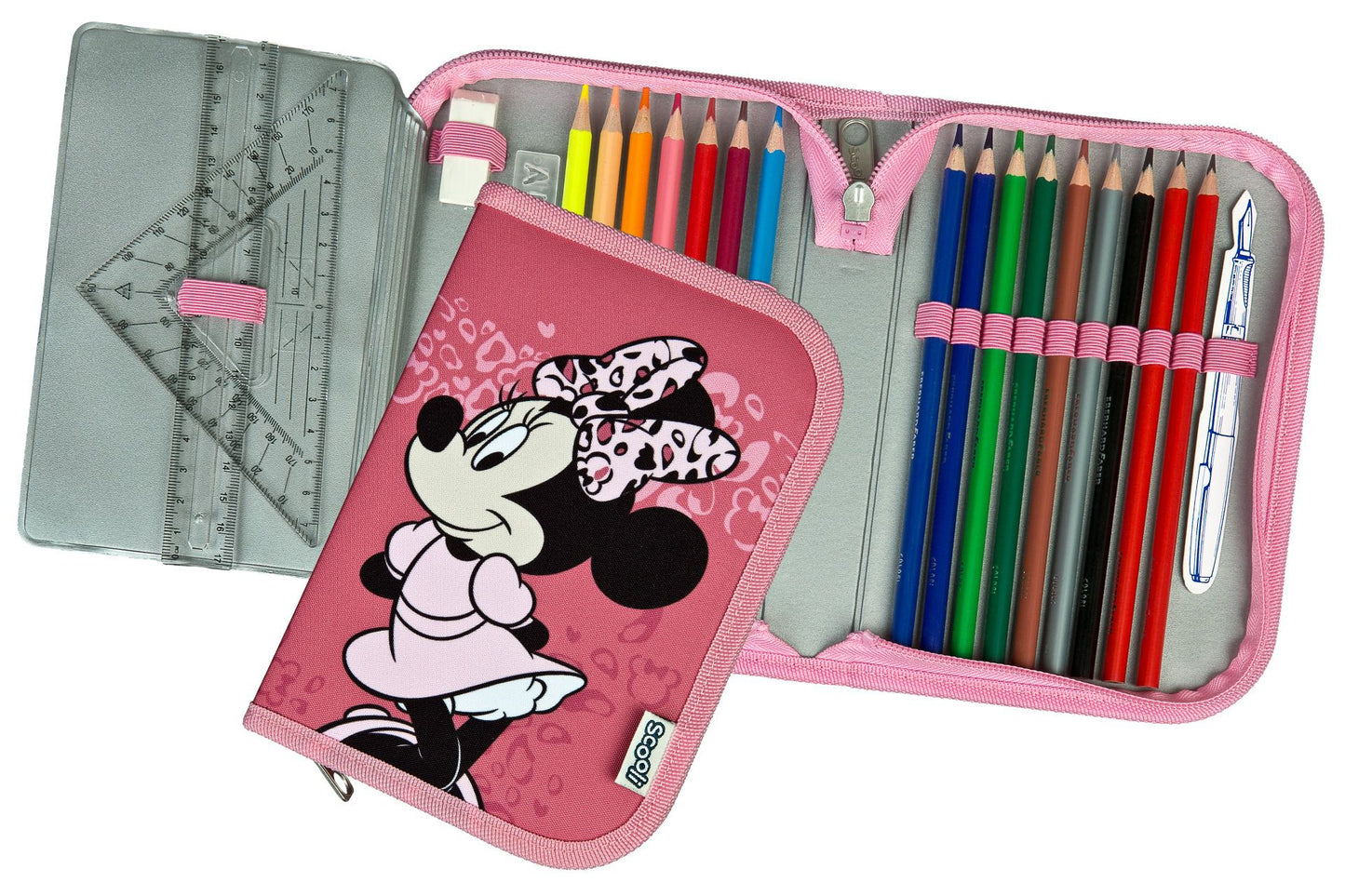 Minnie Mouse Federmappe Etui Komplettes Schreibset für Kinder