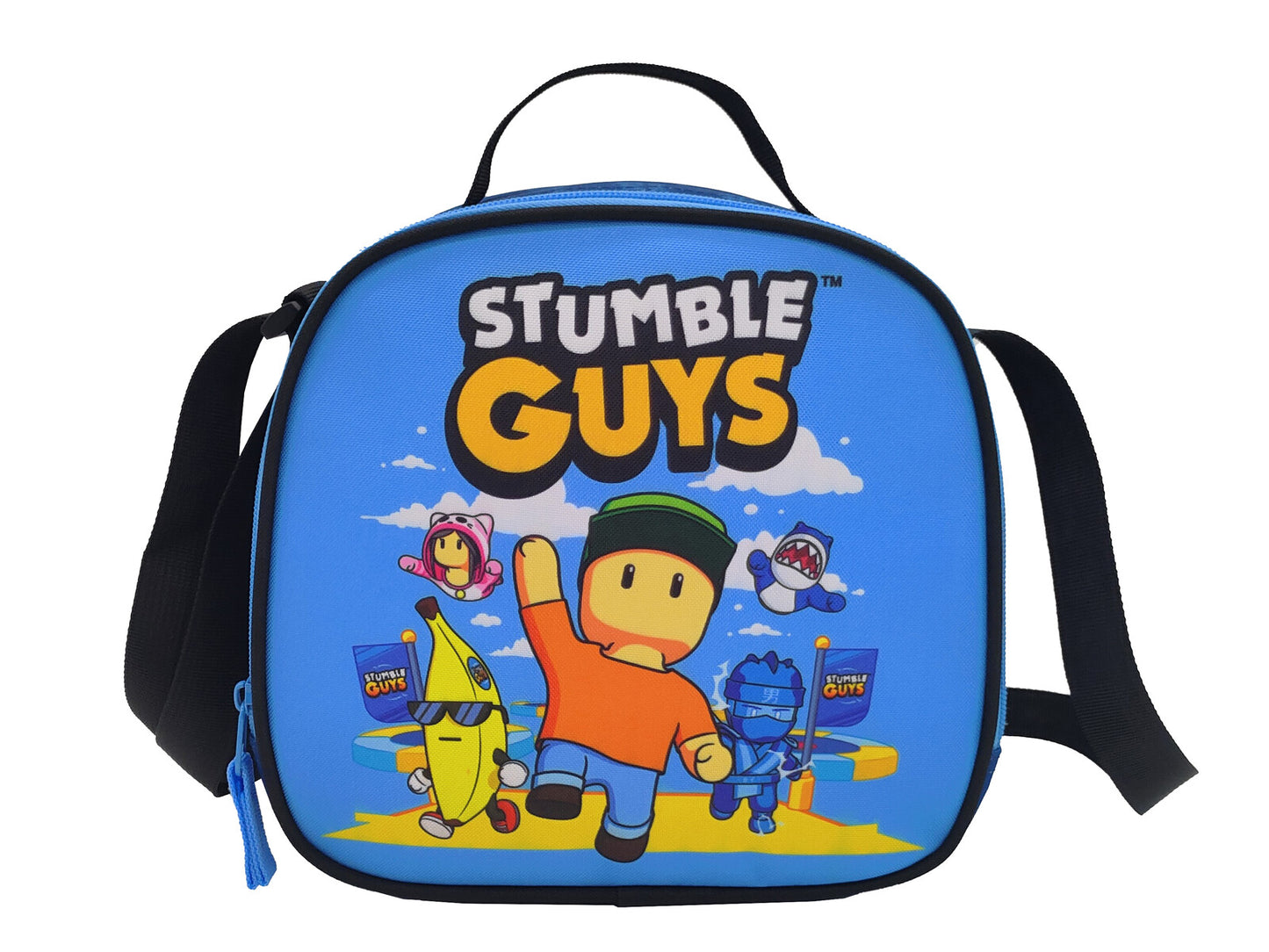 Stumble Guys Trolley Rucksack Set 3 Teile Schule Tasche Etui Lunchbag