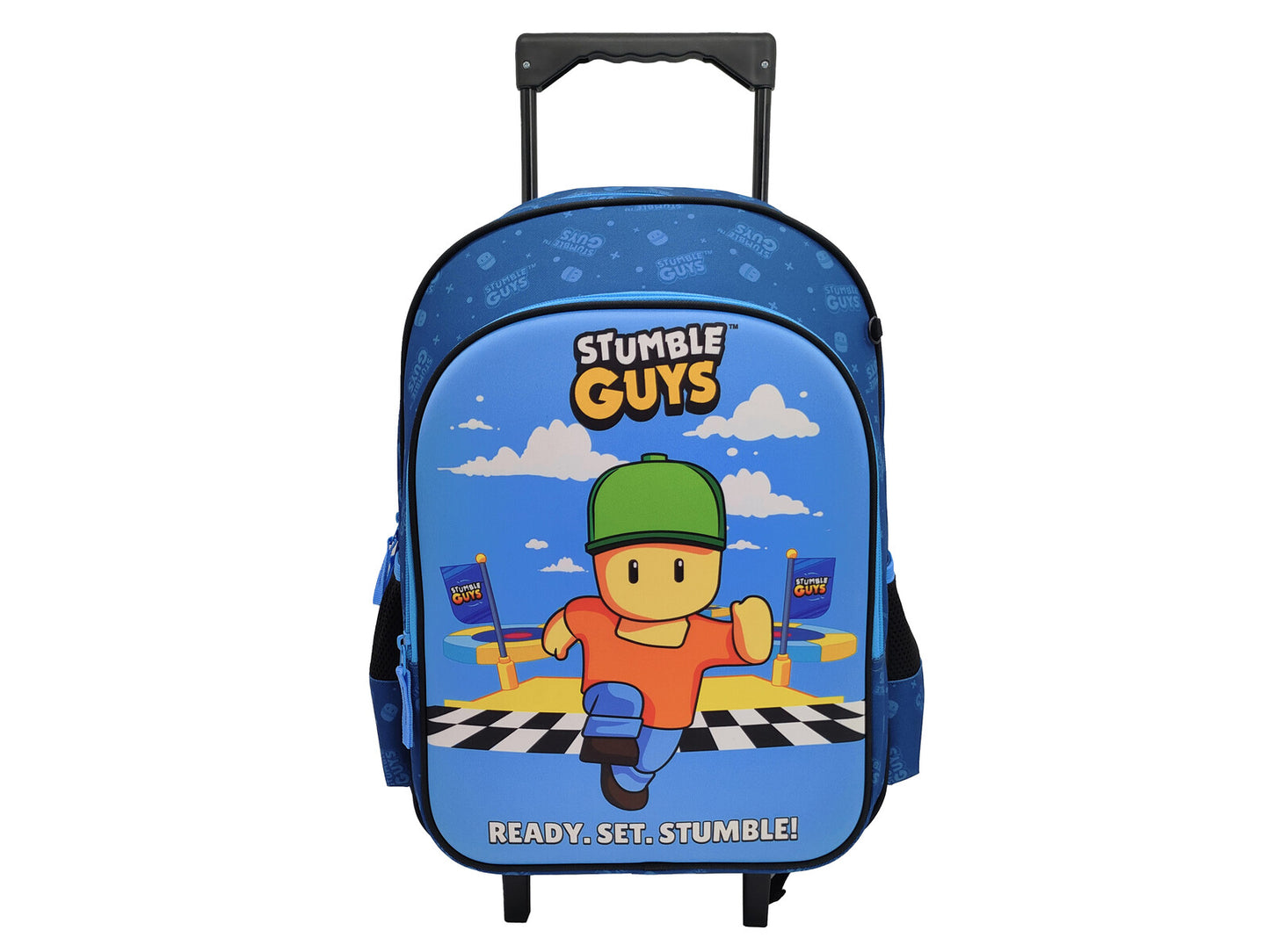 Stumble Guys Schulset 3 tlg Trolley Rucksack Etui Lunchbag Schule 43 cm