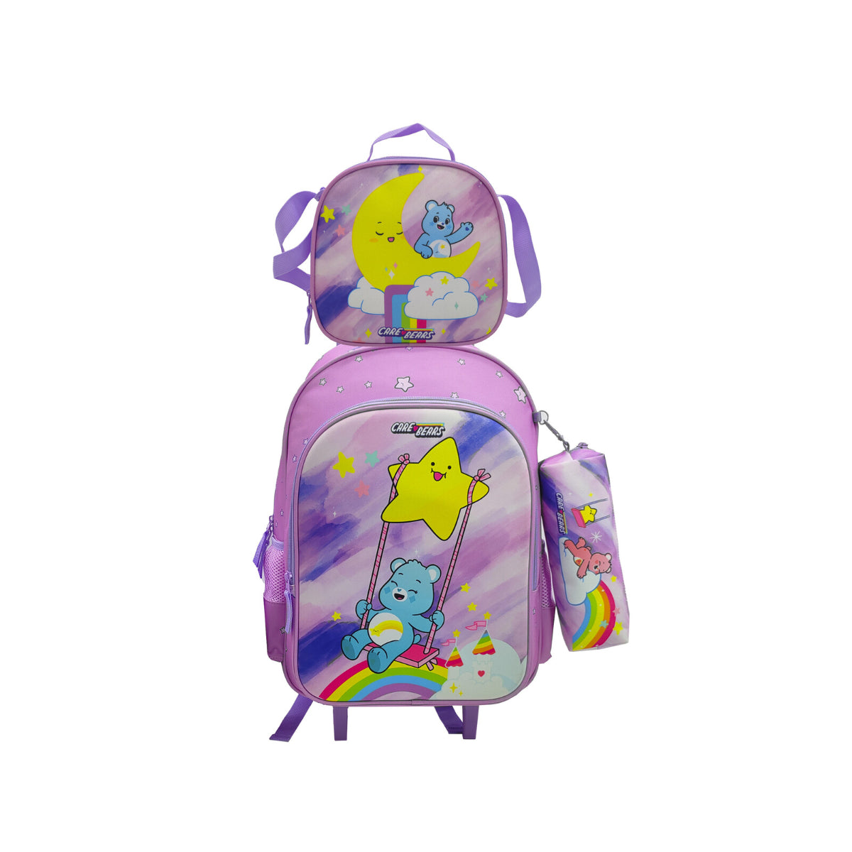Care Bears Schulset 3 tlg Trolley Rucksack Etui Lunchbag Schule 43 cm