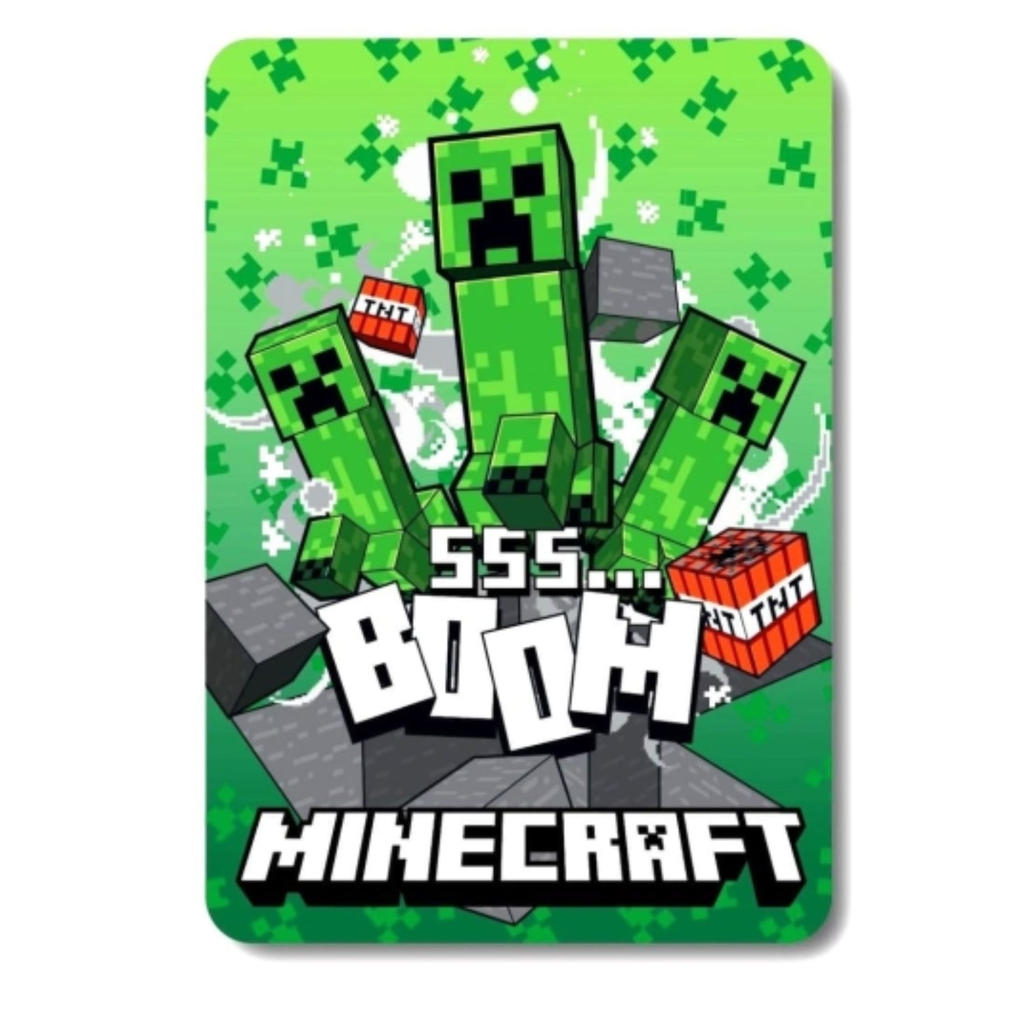 Minecraft Fleecedecke – Weiche Kuscheldecke 100 % Polyester 140x100 cm