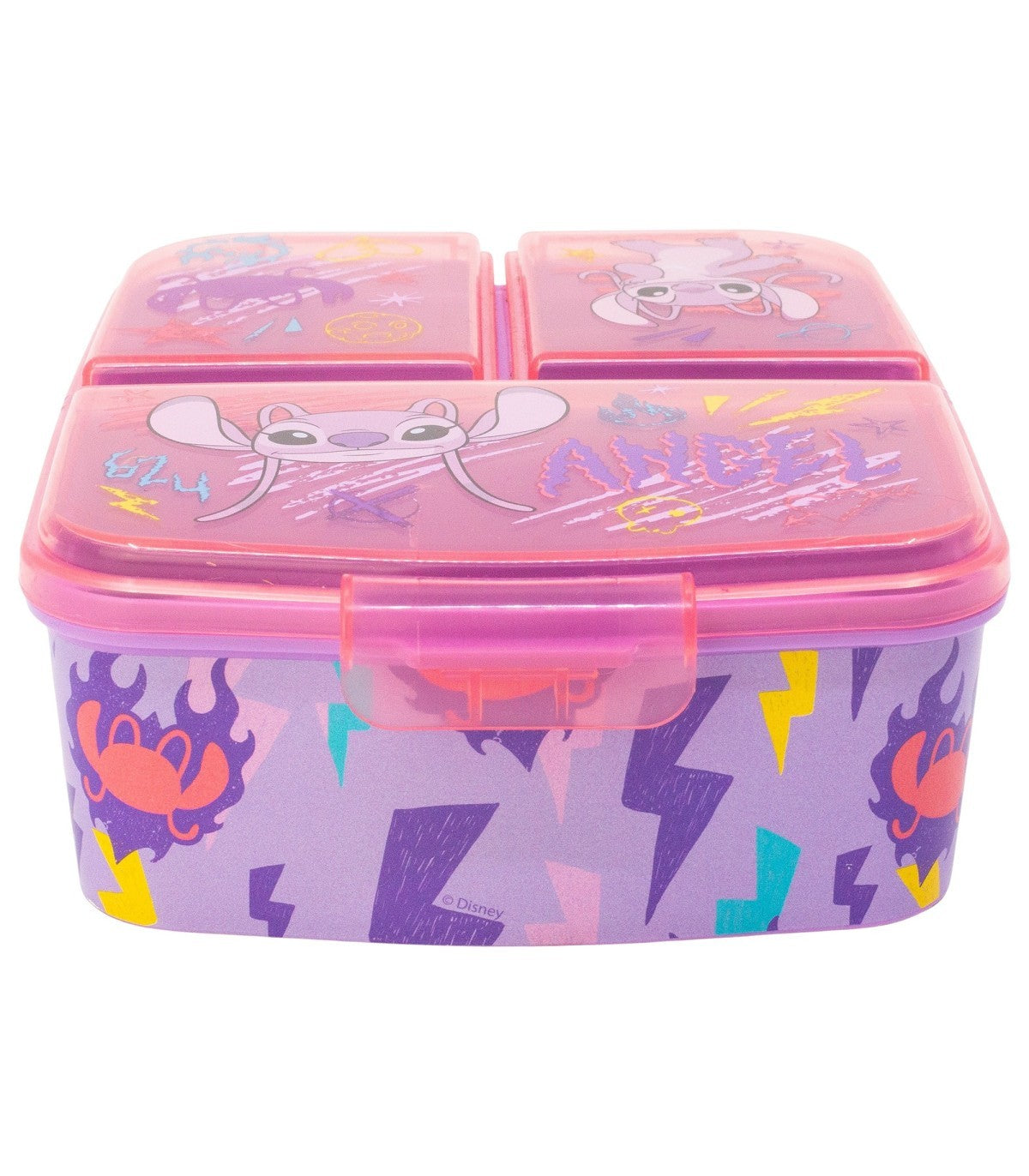 Disney Stitch Angel Lunchbox Kinder Brotdose mit 3 Fächern Pausenbox