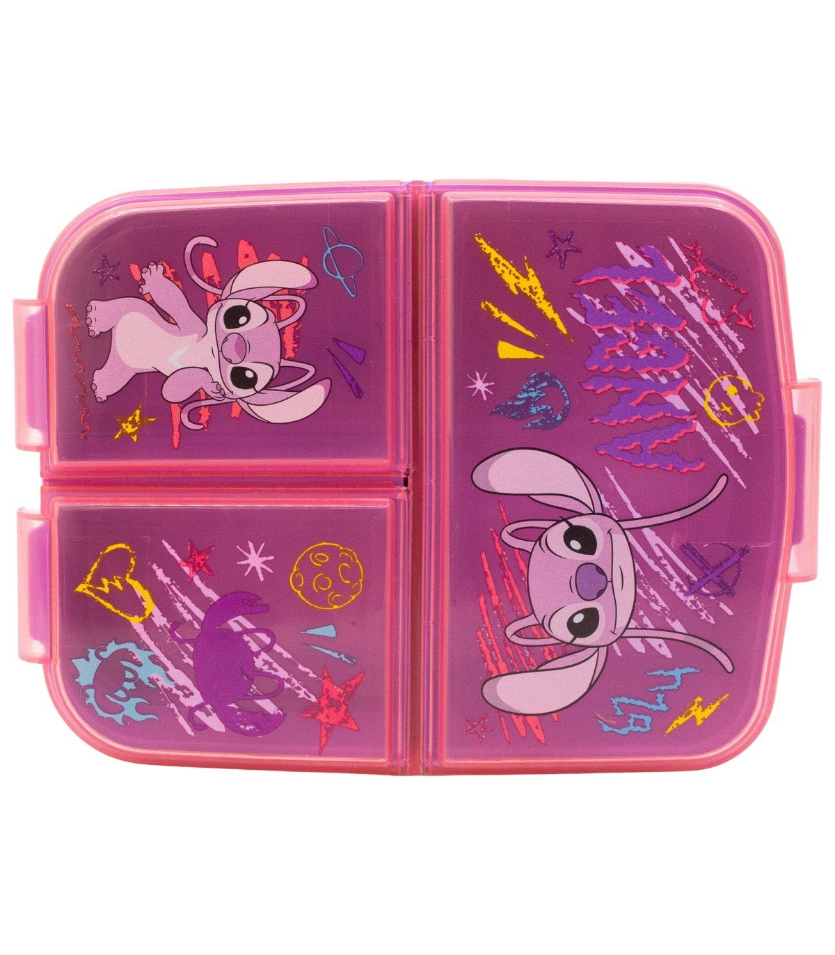 Disney Stitch Angel Lunchbox Kinder Brotdose mit 3 Fächern Pausenbox