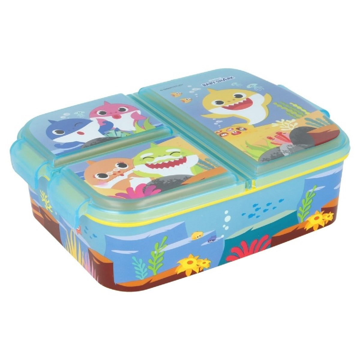 Baby Shark Kinder Brotdose – Lunchbox mit 3 Fächern & tollem Design