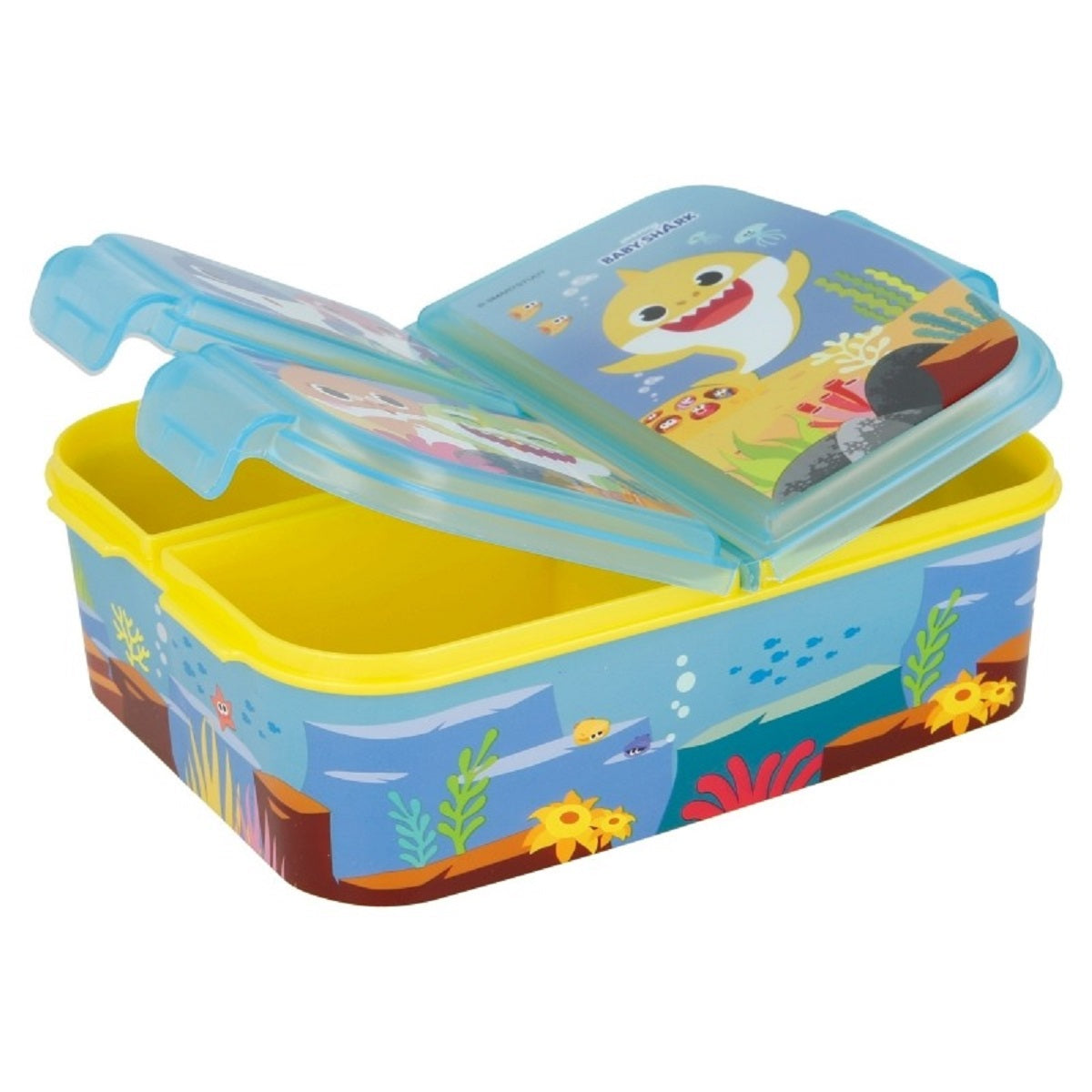Baby Shark Kinder Brotdose – Lunchbox mit 3 Fächern & tollem Design