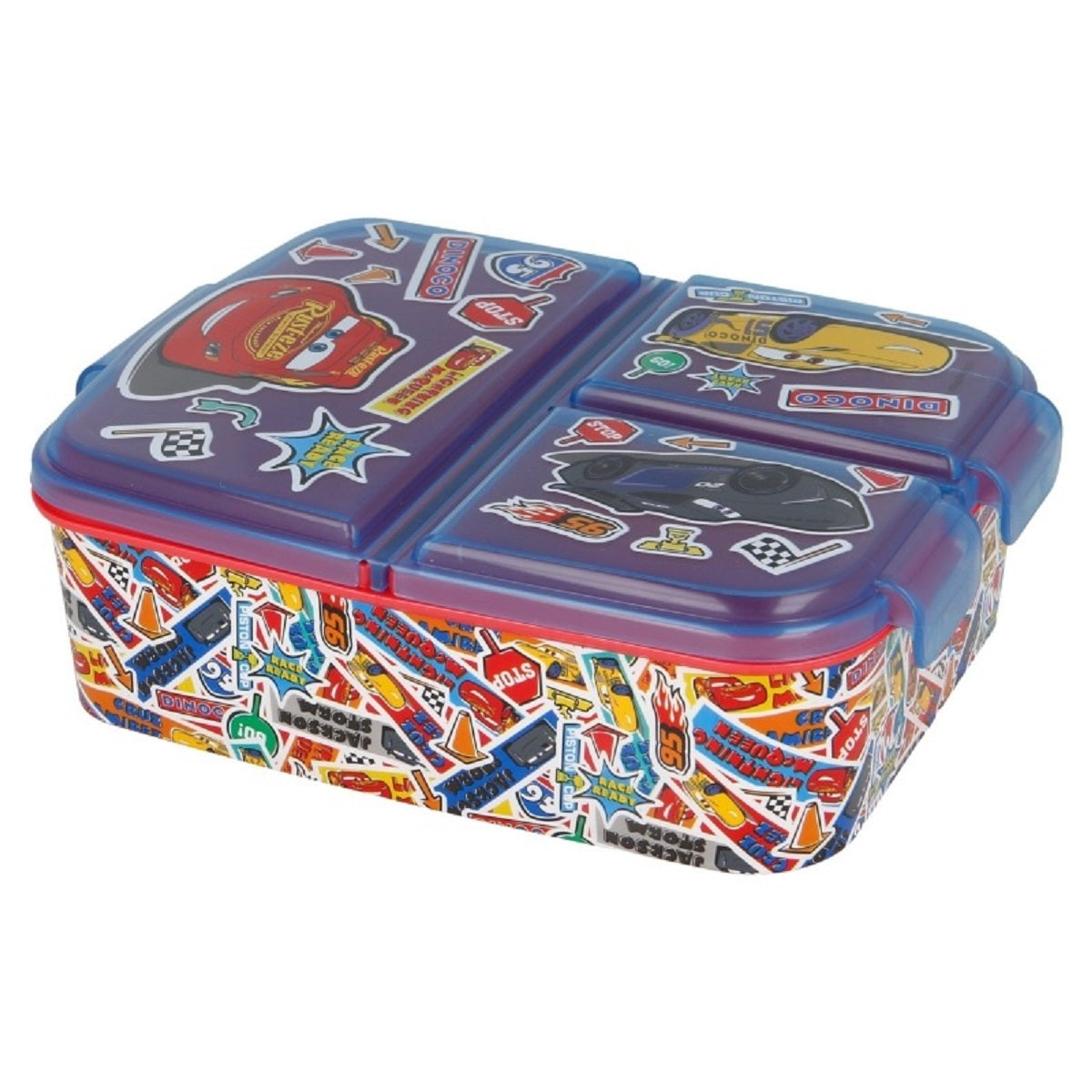 Cars Kinder Brotdose – Lunchbox mit 3 Fächern & tollem Design