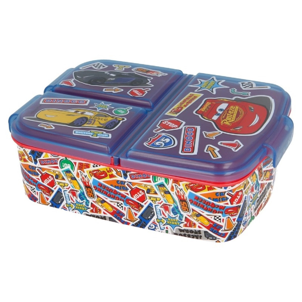 Cars Kinder Brotdose – Lunchbox mit 3 Fächern & tollem Design
