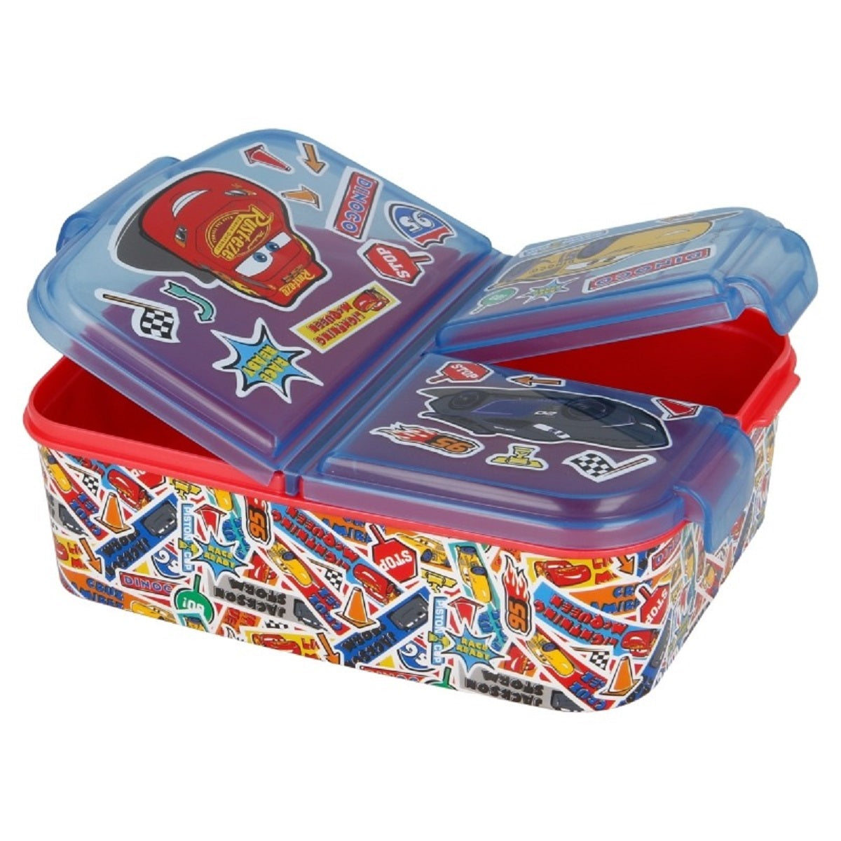 Cars Kinder Brotdose – Lunchbox mit 3 Fächern & tollem Design