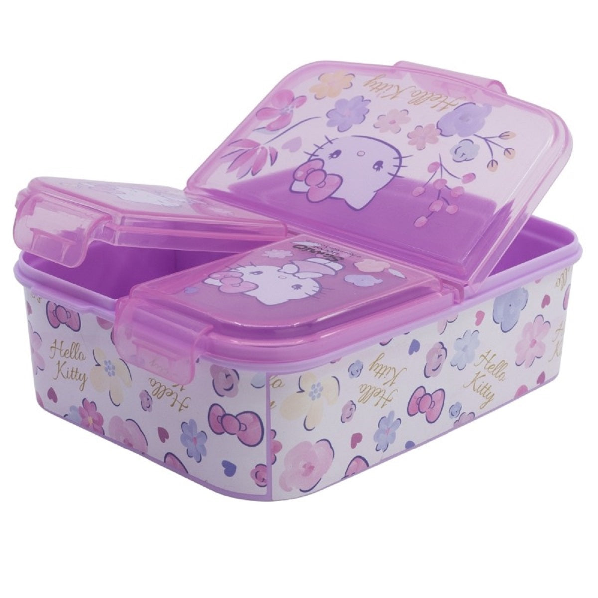 Hello Kitty Kinder Brotdose – Lunchbox mit 3 Fächern & tollem Design