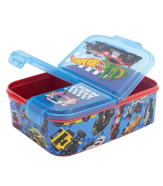 Hot Wheels Lunchbox Kinder Brotdose mit 3 Fächern Pausenbox