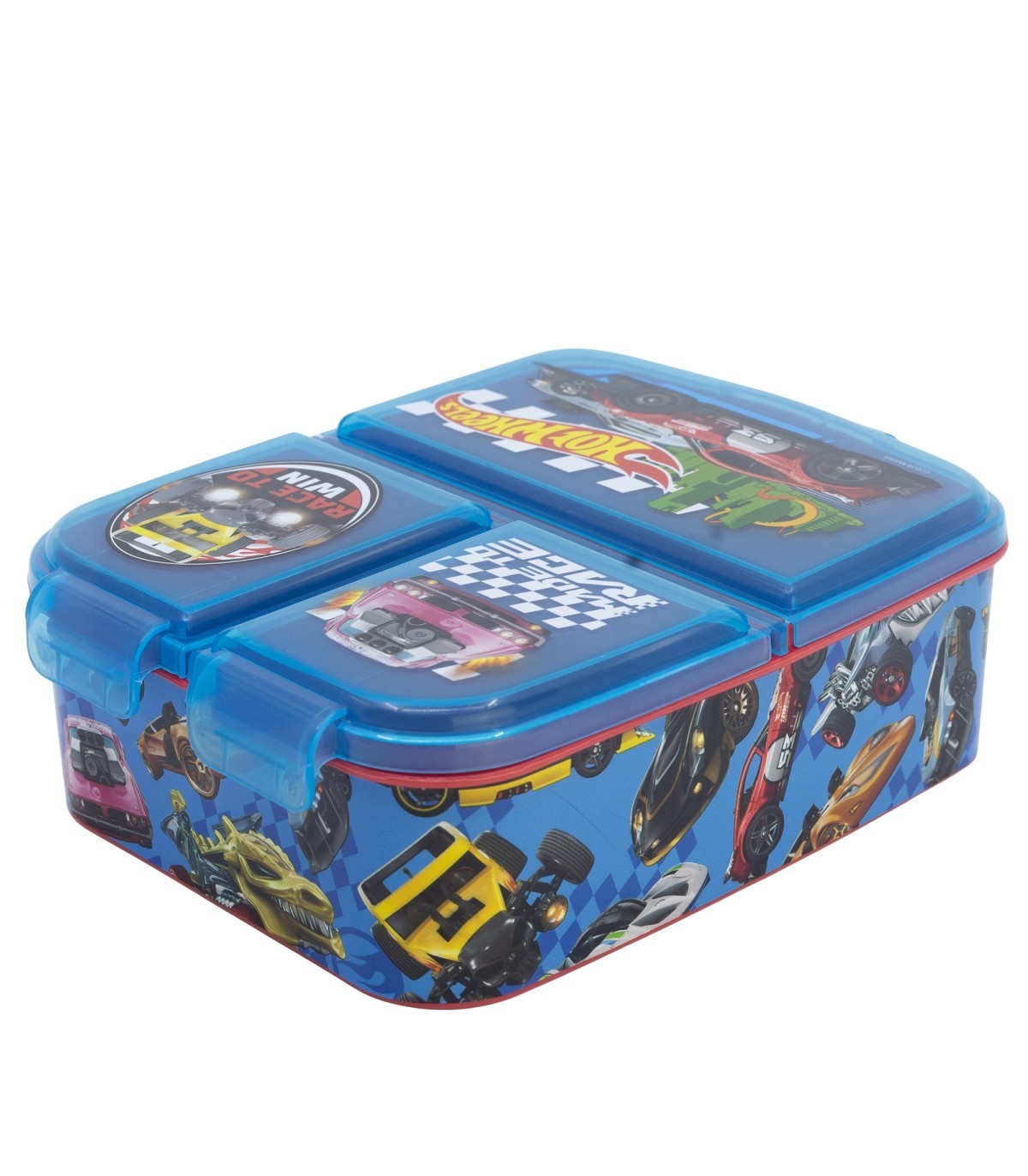Hot Wheels Lunchbox Kinder Brotdose mit 3 Fächern Pausenbox