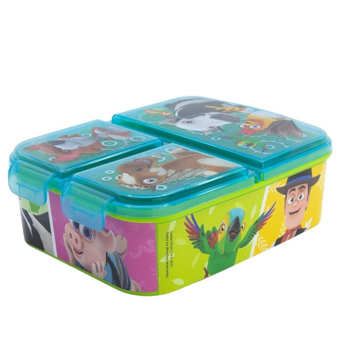 La Granja de Zenón Kinder Brotdose – Lunchbox mit 3 Fächern & tollem Design