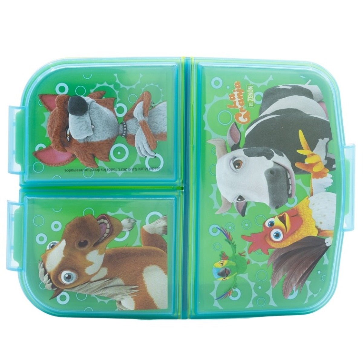 La Granja de Zenón Kinder Brotdose – Lunchbox mit 3 Fächern & tollem Design