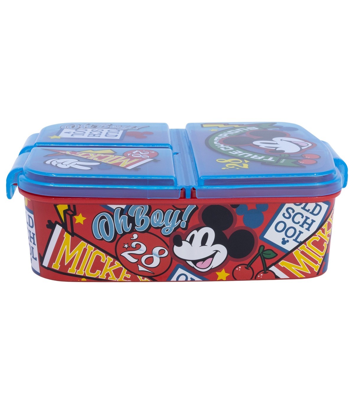 Disney Mickey Mouse Lunchbox Kinder Brotdose mit 3 Fächern Pausenbox