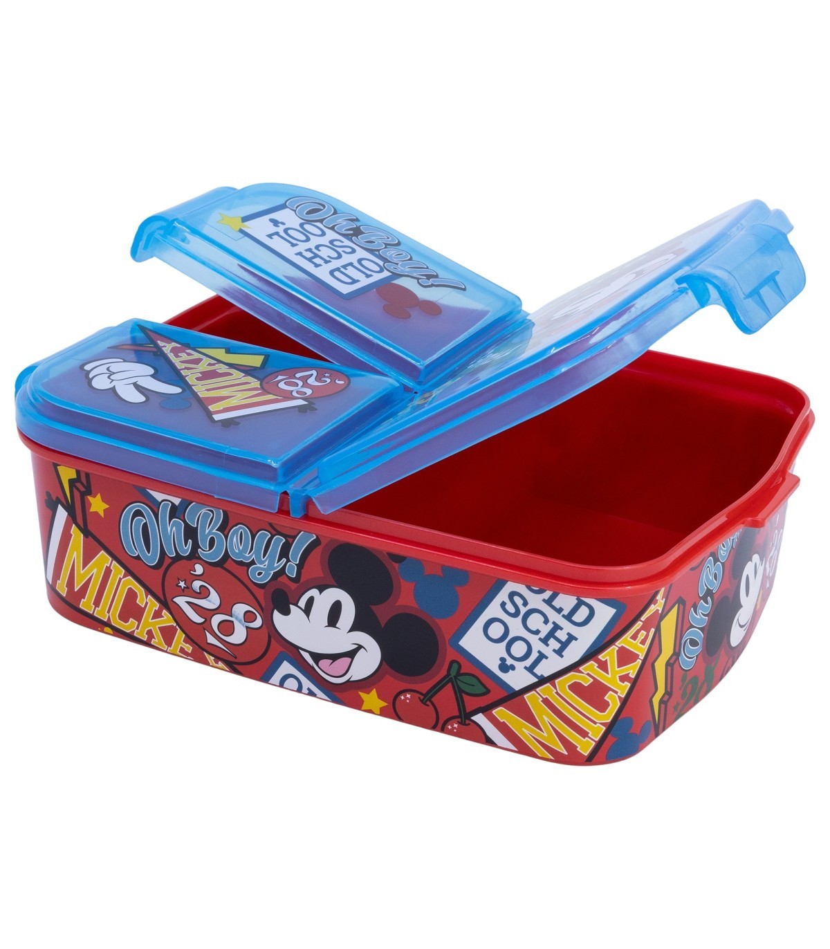 Disney Mickey Mouse Lunchbox Kinder Brotdose mit 3 Fächern Pausenbox