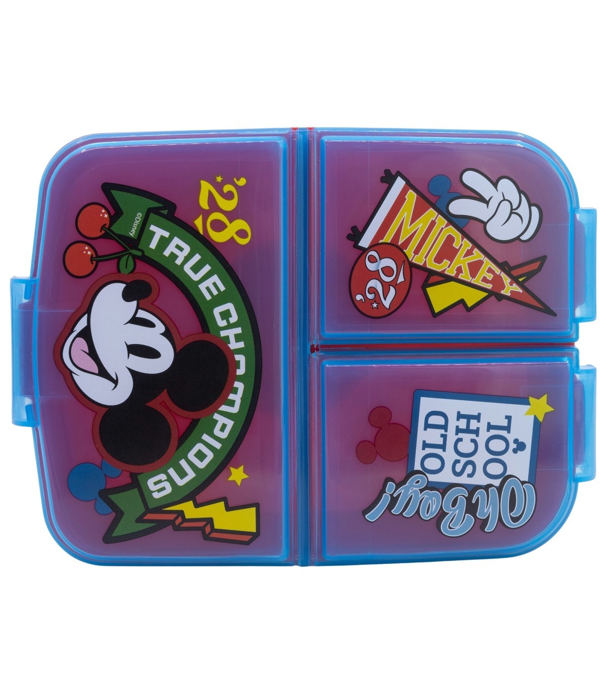 Disney Mickey Mouse Lunchbox Kinder Brotdose mit 3 Fächern Pausenbox